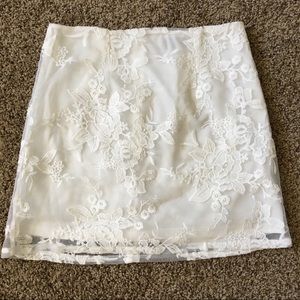 White Lace Skirt